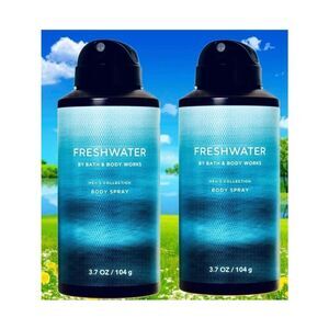 NWT Bath & Body Works Lot of 2 FRESHWATER Men Collection Body Spray Mist Cologne